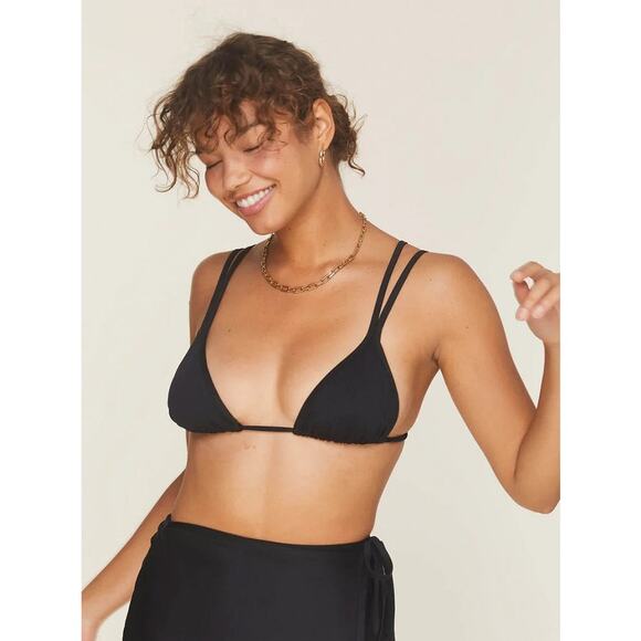 Andie Swim The Cannes Top Bikini in Black S NWT - Picture 1 of 3